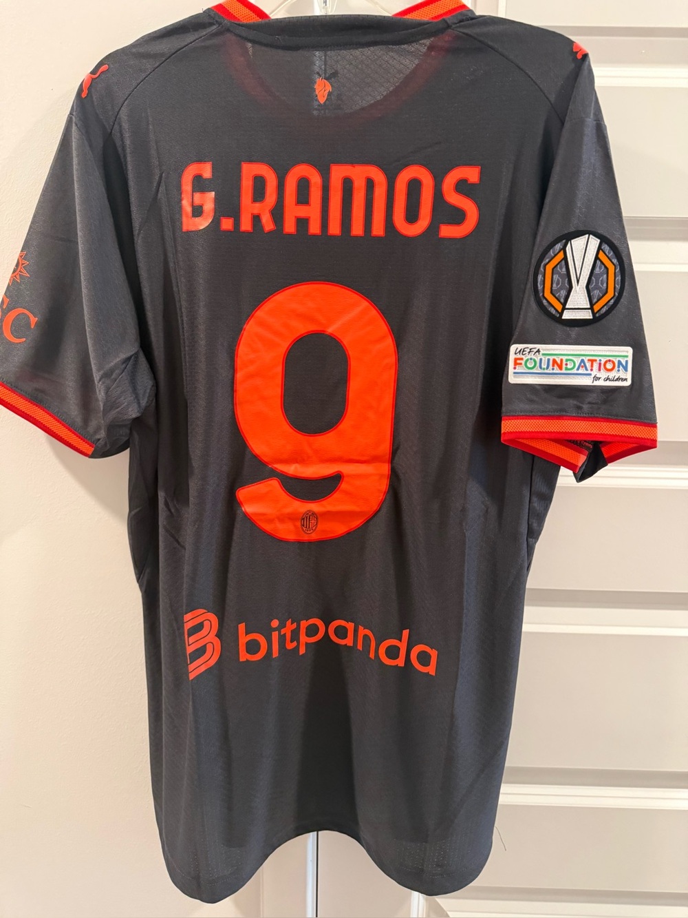 NWT 2026 AC Milan 3rd Kit Player Version Ramos #9 XXL Serie A